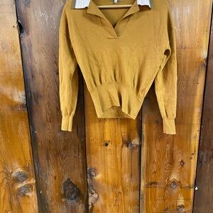 Madewell Mustard V-Neck Women's Sweater